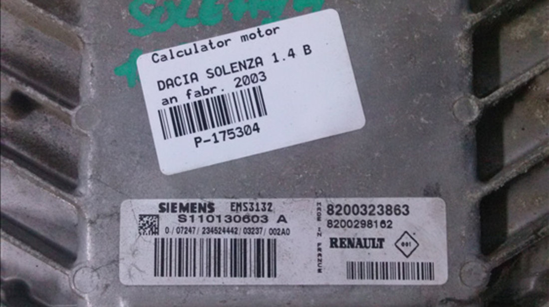 Calculator motor Dacia Solenza