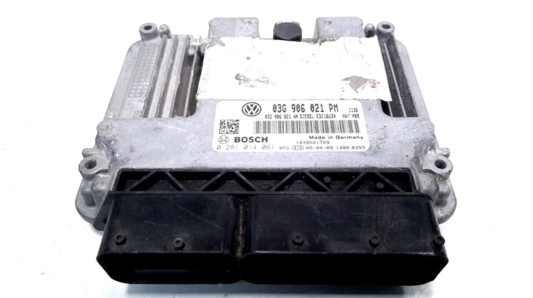 Calculator motor ECU Bosch, cod 03G906021PM, Audi A3 Sportback (8PA), 1.9 TDI, BXE (idi:125681)