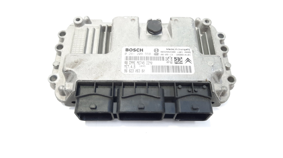 Calculator motor ECU Bosch, cod 9662306380, 0261208558, Citroen C3 Picasso, 1.6 HDI, 9HX (idi:483608)