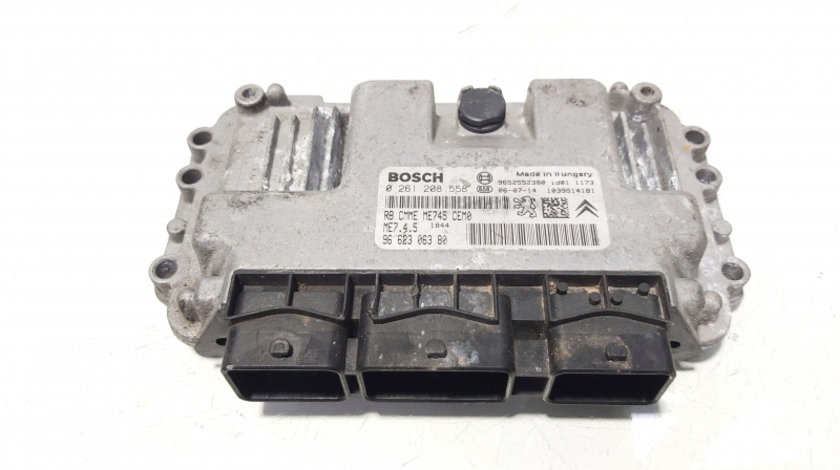 Calculator motor ECU Bosch, cod 9662306380, 0261208558, Peugeot 307, 1.6 HDI, 9HX (id:647937)