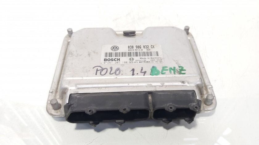 Calculator motor ECU, cod 030906032CK, 0261207180, VW Polo Classic (6V2), 1.4 benz, AUA (idi:645010)