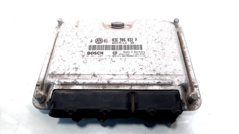 Calculator motor ECU, cod 036906032P, 0261207179, Skoda Octavia 1 Combi (1U5), 1.4 benz, AXP (idi:526869)