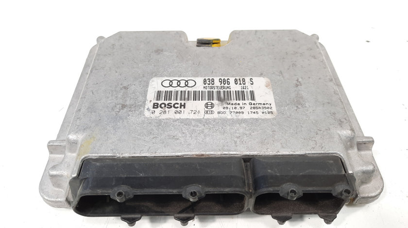 Calculator motor ECU, cod 038906018S, 0281001721, Audi A6 (4B2, C5), 1.9 TDI, AFN (idi:535500)