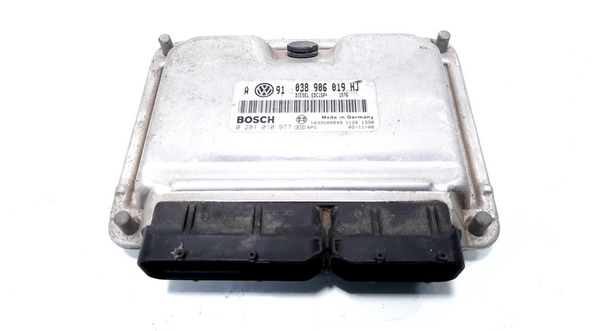 Calculator motor ECU, cod 038906019HJ, 0281090977, Seat Toledo 2 (1M2), 1.9 TDI, ASZ (idi:526853)