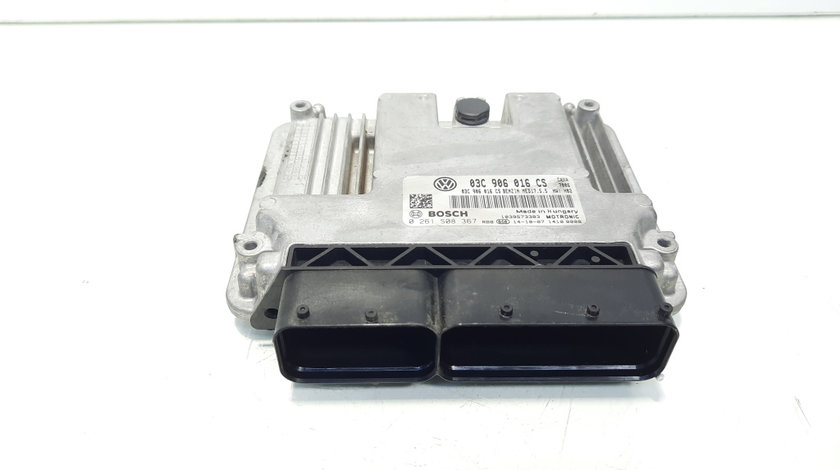 Calculator motor ECU, cod 03C906016CS, 0261S08367, Skoda Roomster (5J), 1.4 TSI, CAXA (idi:557619)