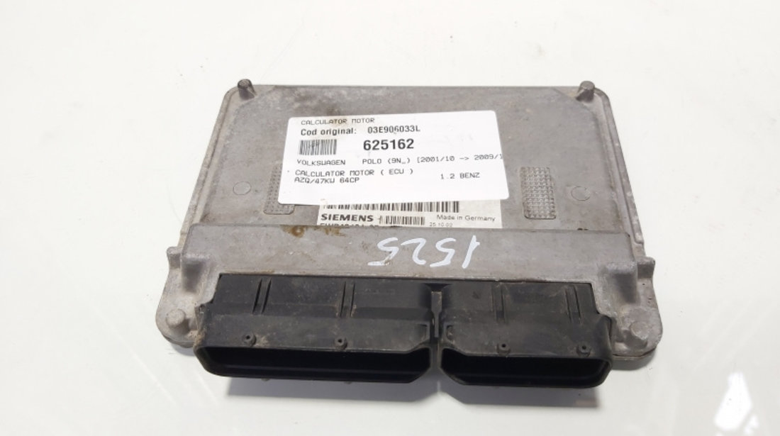 Calculator motor (ECU) cod 03E906033L, Vw Polo (9N) 1.2 benz, AZQ (id:625162)