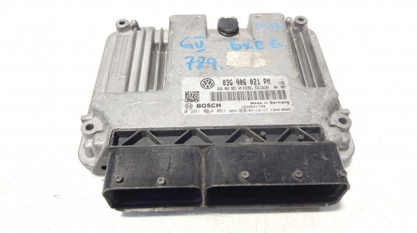 Calculator motor ECU, cod 03G906021PM, 0281014061, Vw Jetta 3 (1K2) 1.9 TDI, BXE (id:644774)