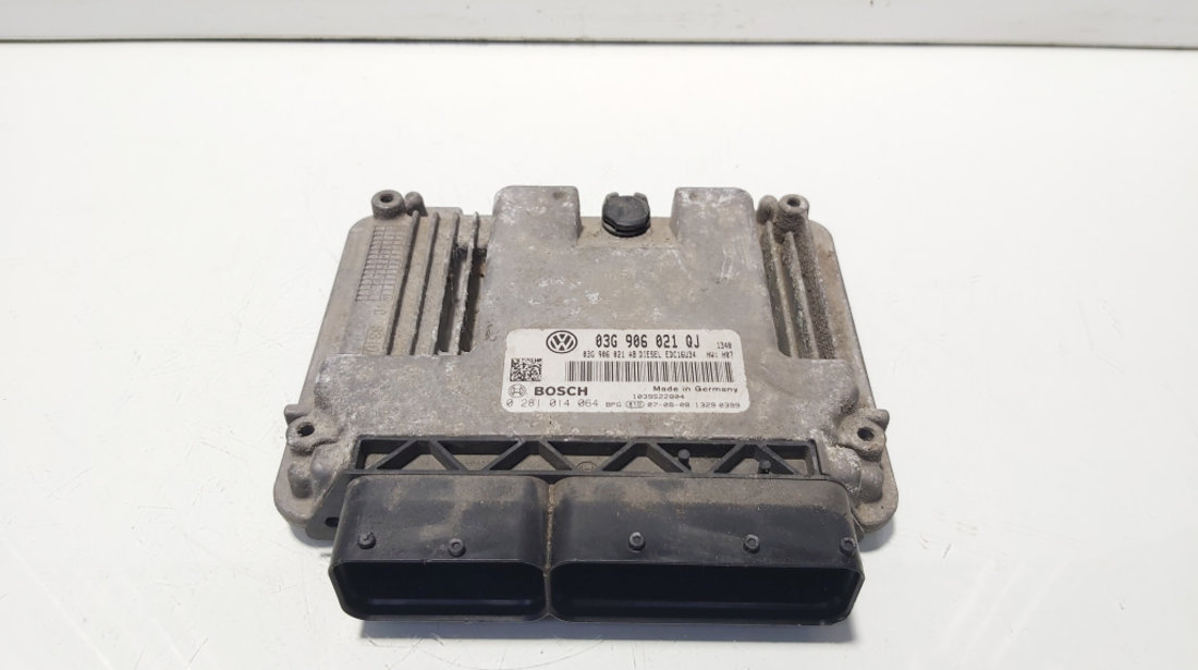 Calculator motor ECU, cod 03G906021QJ, 0281014064, Audi A3 (8P1), 1.9 TDI, BLS (idi:631467)