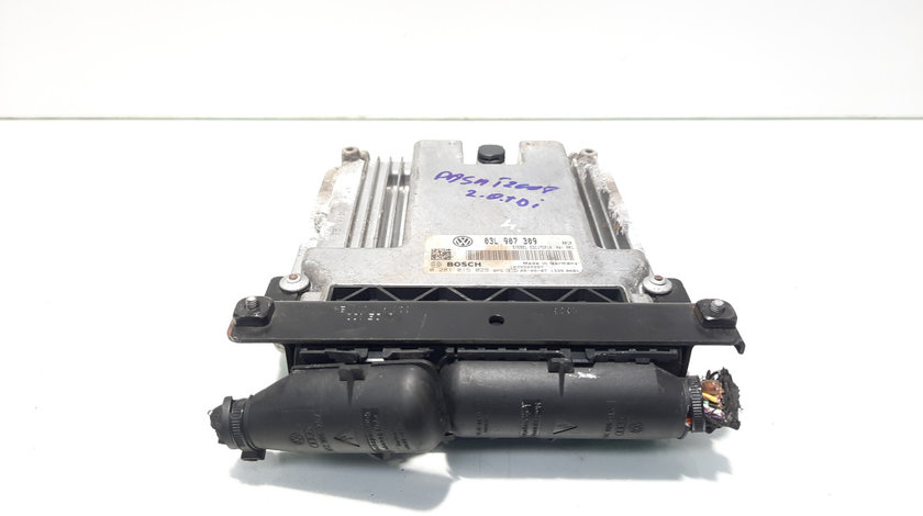 Calculator motor ECU, cod 03L907309, 0281015029, Audi A3 Cabriolet (8P7), 2.0 TDI, CBAB (idi:577171)