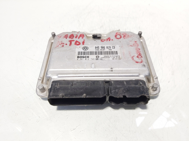 Calculator motor ECU, cod 045906019CD, 0281012749, Skoda Fabia 1 Combi (6Y5), 1.4 TDI, AMF (id:644837)