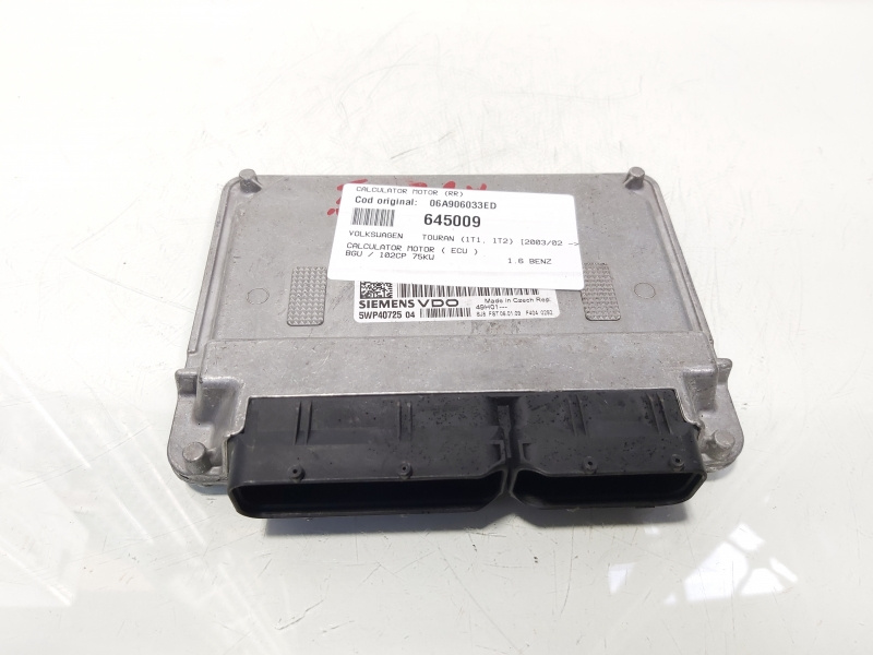 Calculator motor ECU, cod 06A906033ED, Skoda Octavia 2 Combi (1Z5), 1.6 benz, BGU (idi:645009)