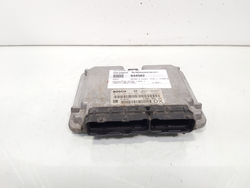 Calculator motor ECU, cod 09180353, 0281001971, Opel Astra G Combi (F35) 2.0 DTI, Y20DTH (id:644582)