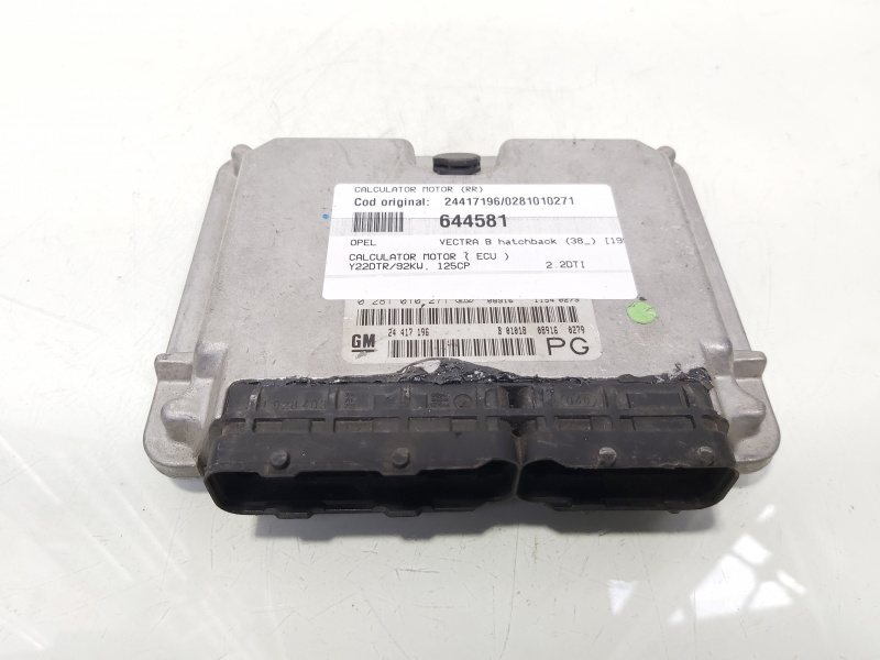 Calculator motor ECU, cod 24417196, 0281010271, Opel Vectra B (38), 2.2 DTI, Y22DTR (id:644581)