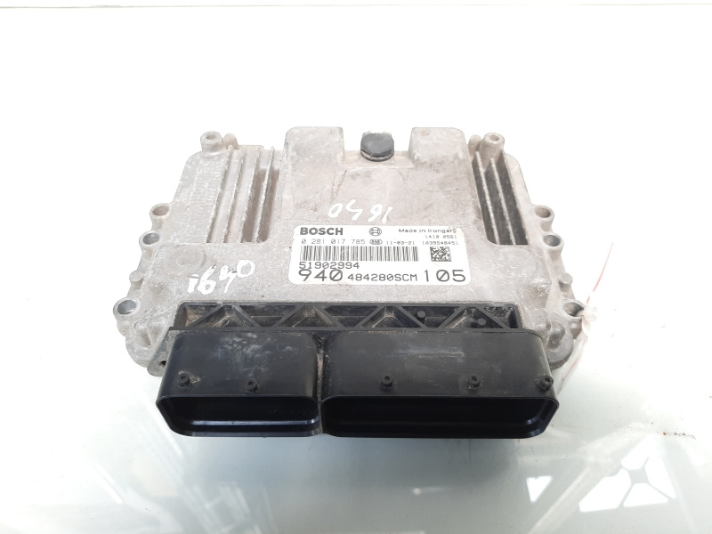 Calculator motor ECU, cod 51902994, 0281017785, Alfa Romeo Giulietta (940), 1.6 JTDM, 940A3000 (id:605663)