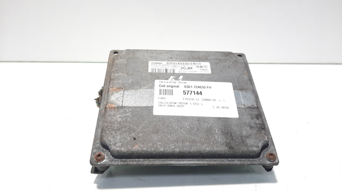 Calculator motor ECU, cod 6S61-12A650-FH, Ford Fiesta 6, 1.25 benz, SNJC (idi:577144)