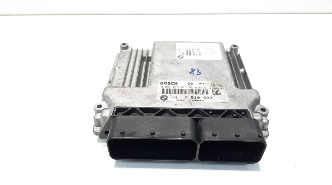 Calculator motor ECU, cod 7810000, 0281015075, Bmw 3 Touring (E91), 2.0 diesel, N47D20A (idi:560402)