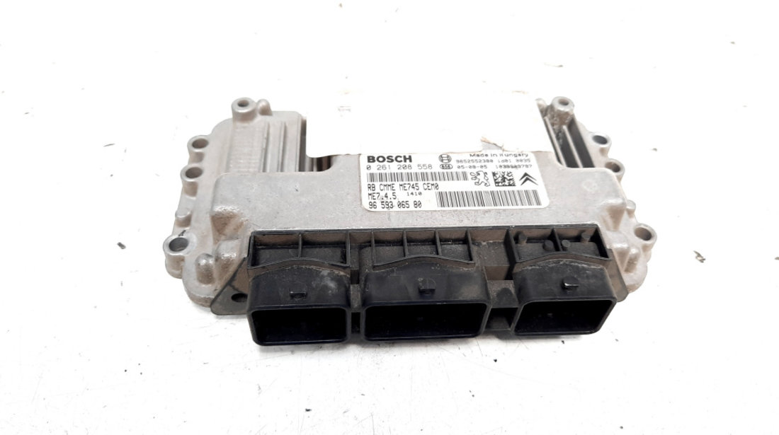 Calculator motor ECU, cod 9652552380, 0261208558, Peugeot 206 SW, 1.6 benz, NFU (idi:538491)