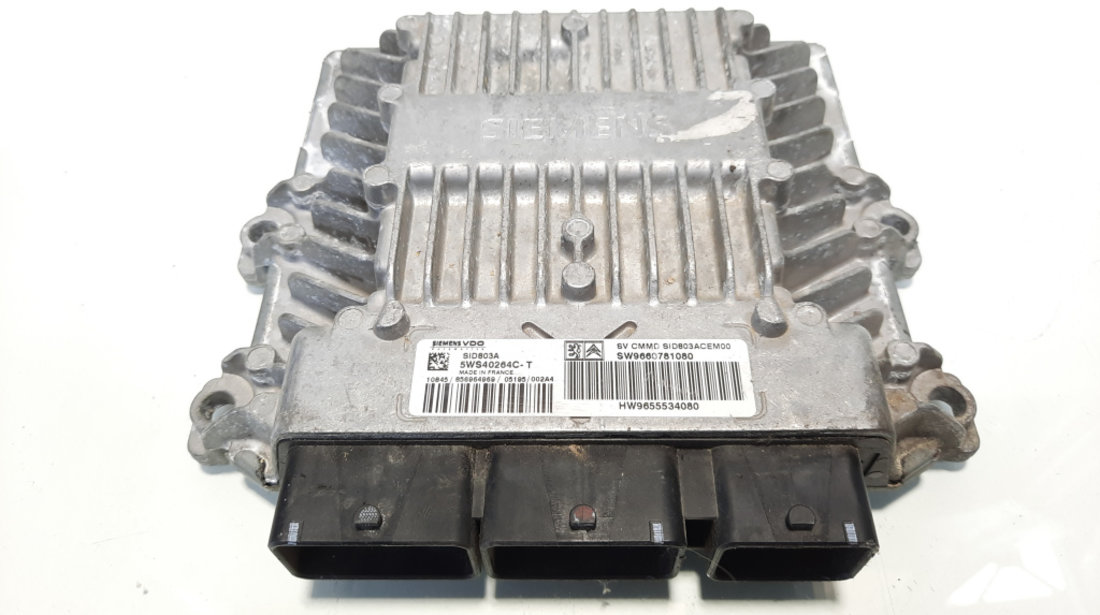 Calculator motor ECU, cod 9660781080, Citroen C4 (I) coupe, 2.0 HDI, RHR (idi:535376)