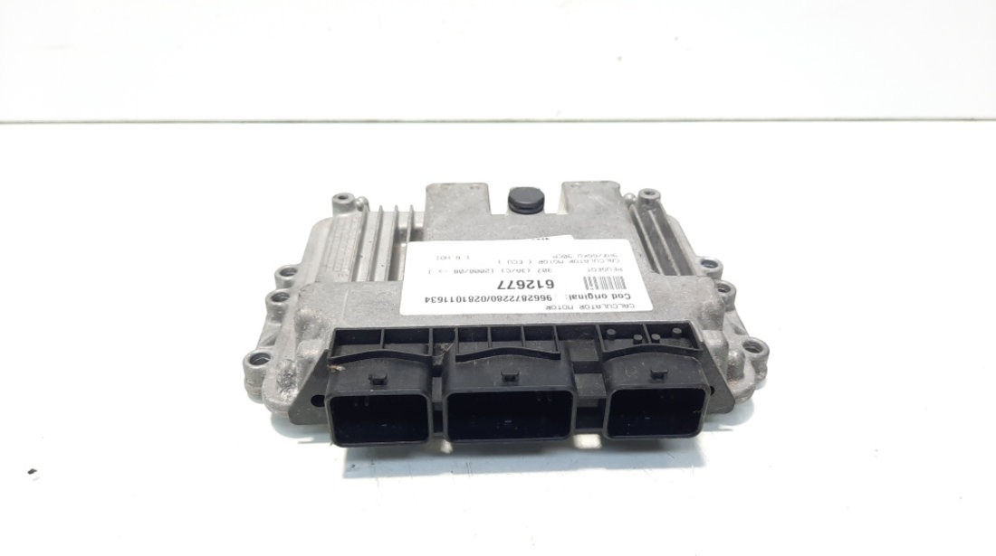 Calculator motor ECU, cod 9662872280, 0281011634, Citroen C3 (I), 1.6 HDI, 9HX (idi:612677)