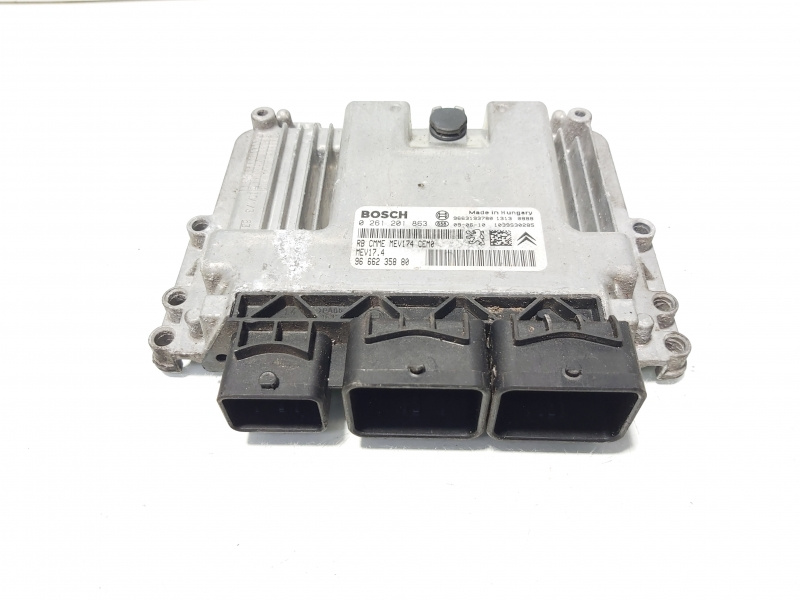 Calculator motor ECU, cod 9666235880, 0261201863, Peugeot 308 SW, 1.6 HDI, 9HX (id:647781)