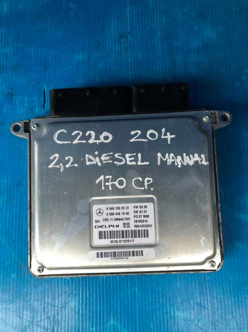 Calculator motor ECU Mercedes C Class w204 2.2 Diesel 2007-2010 cod A6461502072