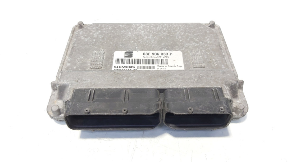 Calculator motor ECU Siemens, cod 03E906033P, 5WP4019607, Skoda Fabia 1 (6Y2), 1.2 benz, BME (idi:644671)