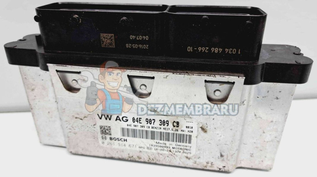 Calculator motor ECU Skoda Fabia 3 (NJ3) [Fabr 2014-2022] 04E907309CB 1.0 Benz CHYA 44KW / 60CP