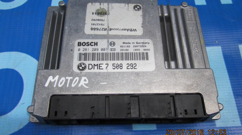 Calculator motor (incomplet) BMW E46 318i; Bosch 0 261 209 007 (lipsa ews si cip)