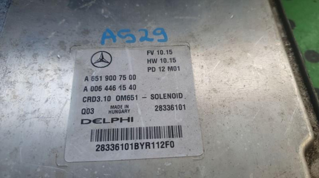 Calculator motor Mercedes E-Class (2009->) [W212] a6519007500