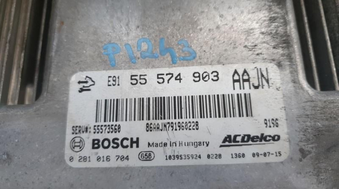 Calculator motor Opel Insignia (2008->) 0281016704