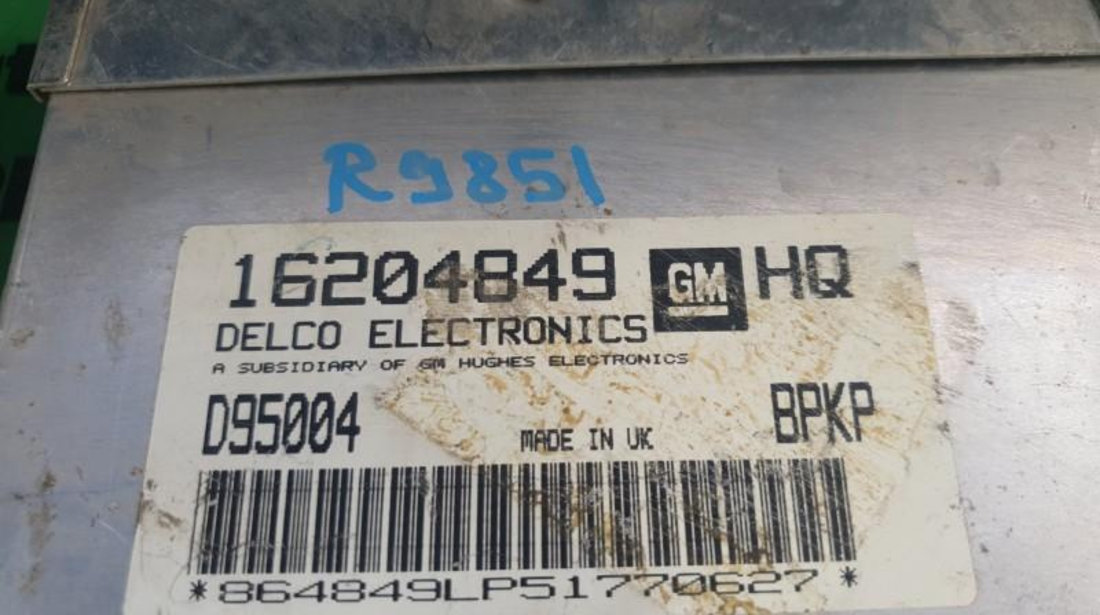 Calculator motor Opel Vectra A (1988-1995) 16204849 .