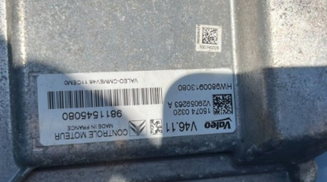 Calculator motor Peugeot 208 1.2 VTI , cod motor HMZ, an de fabricatie 2015 cod 9811545080