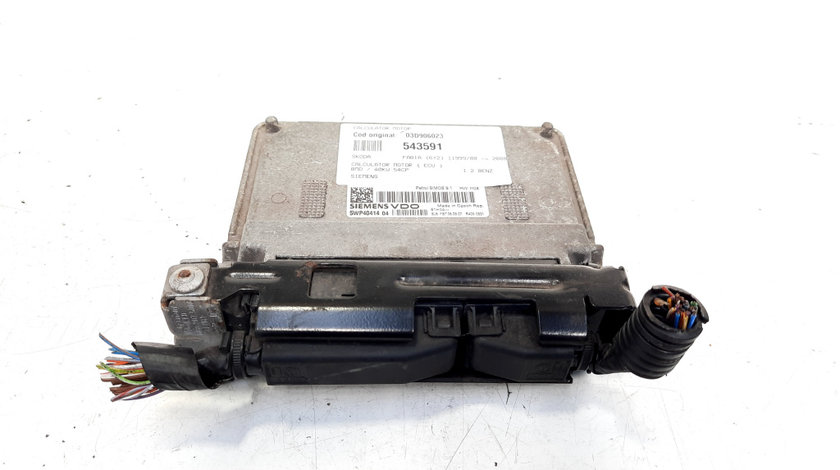 Calculator motor Siemens, cod 03D906023, VW Polo (9N), 1.2 benz, BMD (idi:543591)