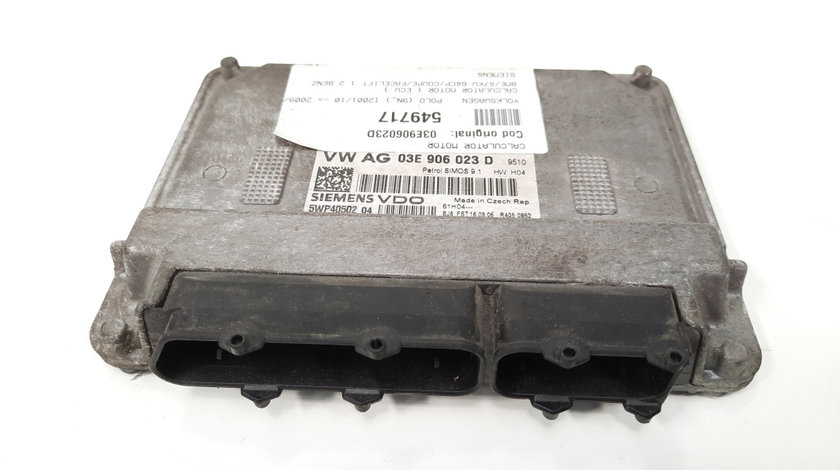 Calculator motor Siemens, cod 03E906023D, Seat Ibiza 3 (6K1), 1.2 benz, BME (idi:549717)