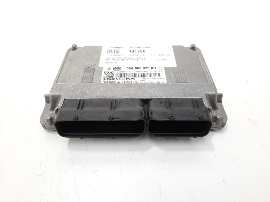 Calculator motor Siemens, cod 06A906033KR, Audi A3 Sportback (8PA) 1.6 benz, BSE (idi:491788)