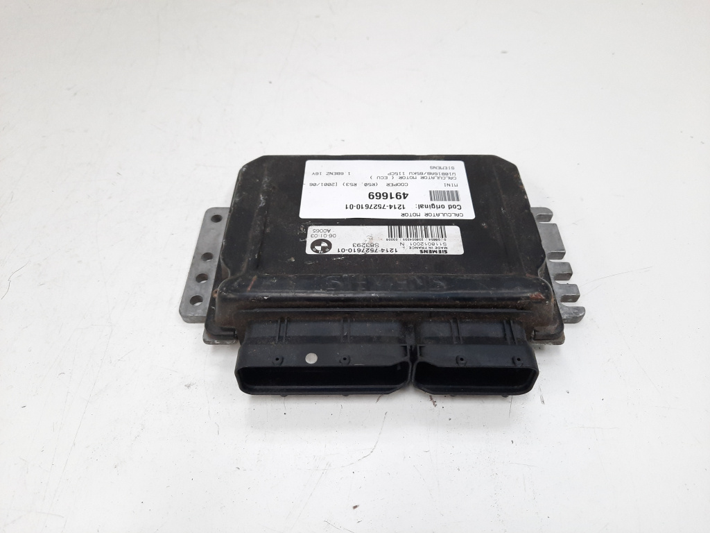 Calculator motor Siemens, cod 1214-7527610-01, Mini Cooper (R50, R53), 1.6 benz, W10B16AB (id:491669)