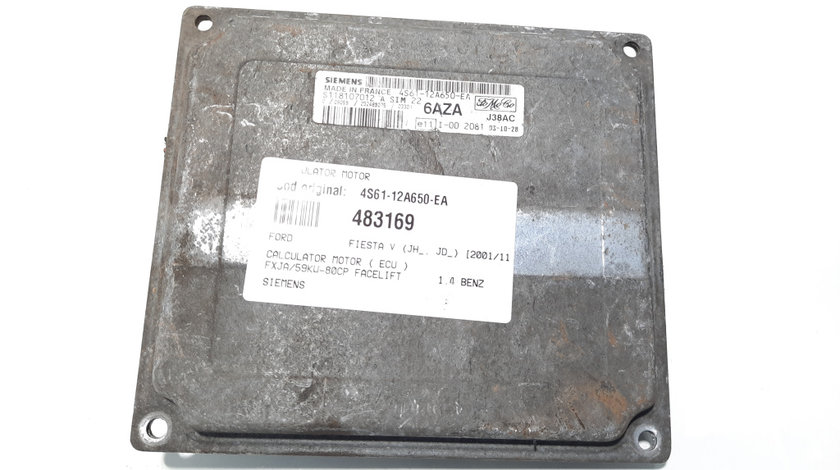 Calculator motor Siemens, cod 4S61-12A650-EA, Ford Fusion (JU), 1.4 benz, FXJA (idi:483169)