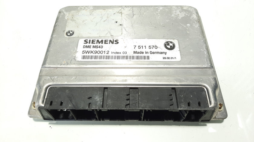 Calculator motor Siemens, cod 7511570, 5WK90012, Bmw 5 (E39) 2.2 B, M54B22 (idi:483127)