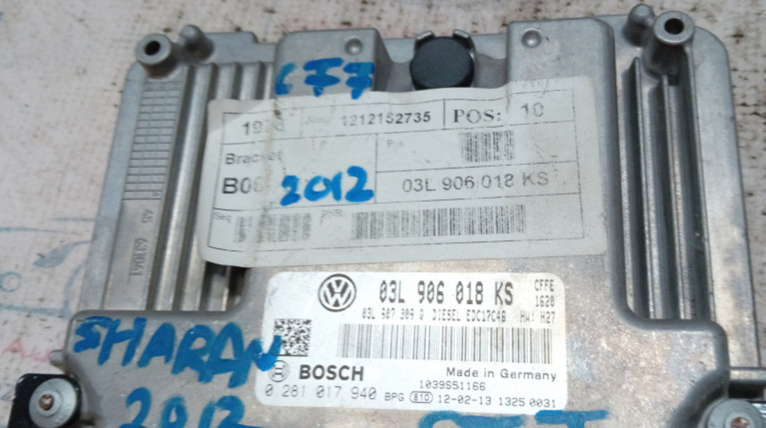 Calculator motor Volkswagen Sharan 2012, 03L906018KS