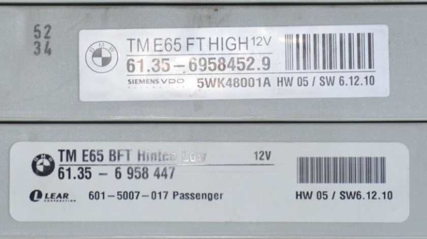 Calculator portiera stanga sau dreapta fata sau spate BMW E65 SERIA 7
