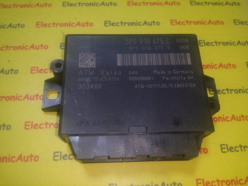 Calculator senzori parcare Seat Altea, Leon, Audi A3 5P0919475C, 8P0919475N