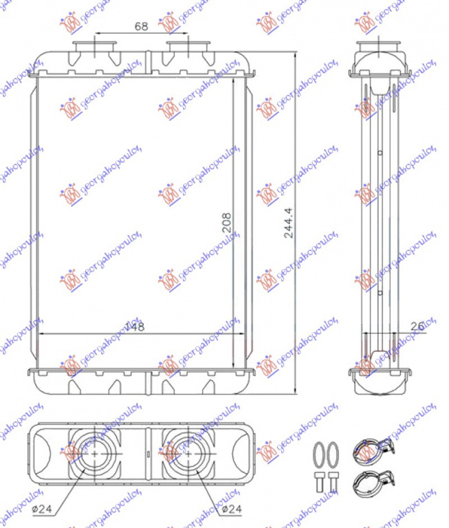 Calorifer Caldura - Alfa Romeo 159 2005 , 77363485