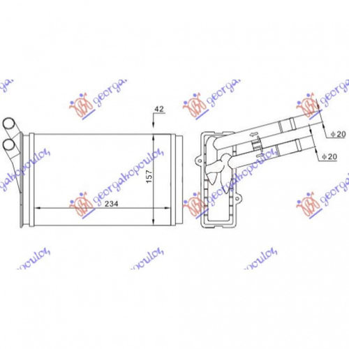 Calorifer Caldura - Audi 80 1986 , 8d1819030a