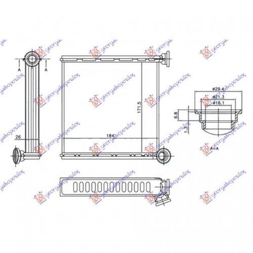 Calorifer Caldura - Audi A3 2000-2001, 5q0819031