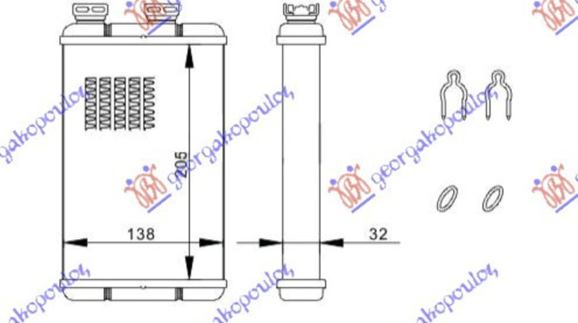 Calorifer Caldura - Bmw Series 3 (E46) Sdn 1999 , 64118372771