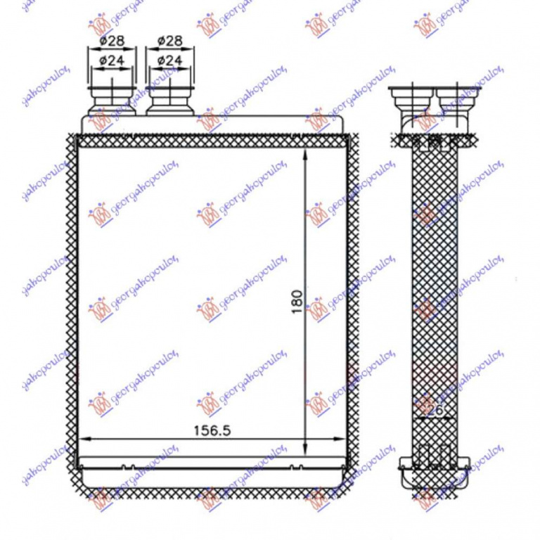 Calorifer Caldura - Citroen C3 2013 , 6448.V3