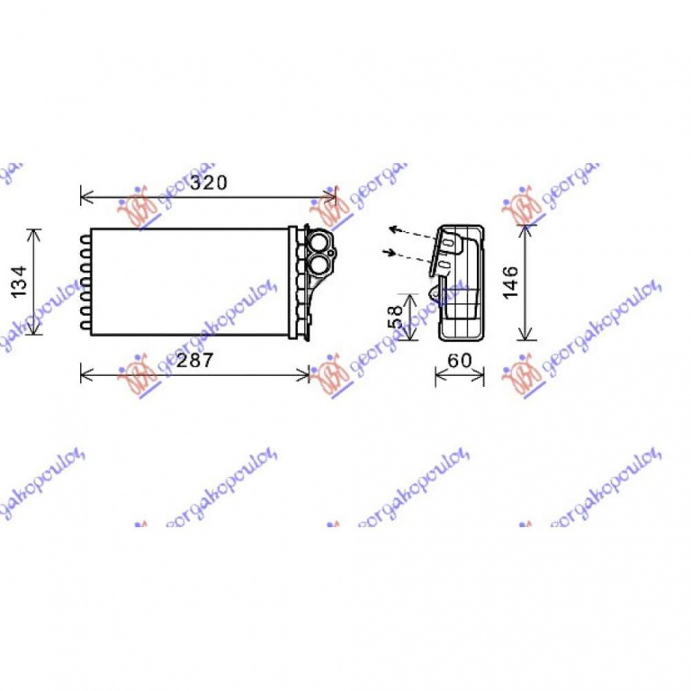 Calorifer Caldura - Citroen Xsara Picasso 1999 , 6448n3