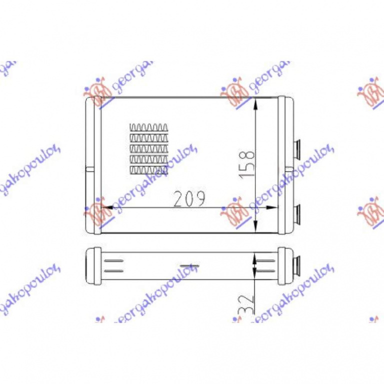 Calorifer Caldura - Fiat Doblo 2005 , 46722928