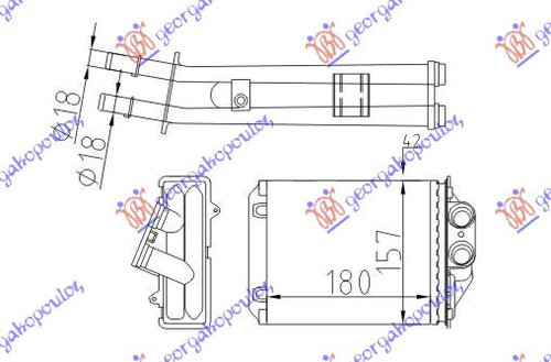 Calorifer Caldura - Fiat Panda 2003 , 77362540