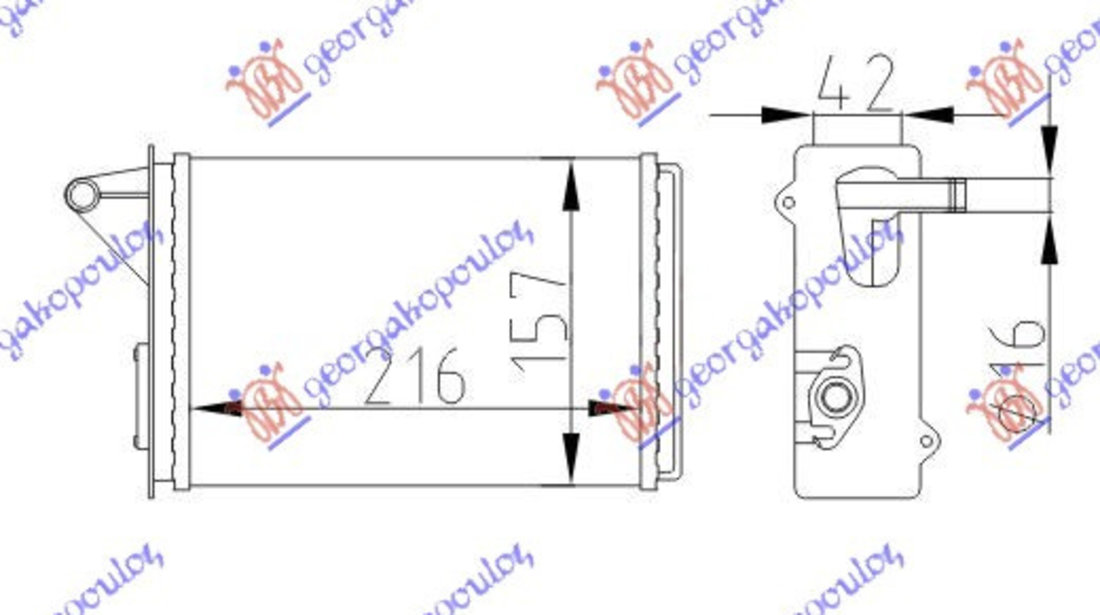 Calorifer Caldura - Fiat Uno 1983 , 7754055